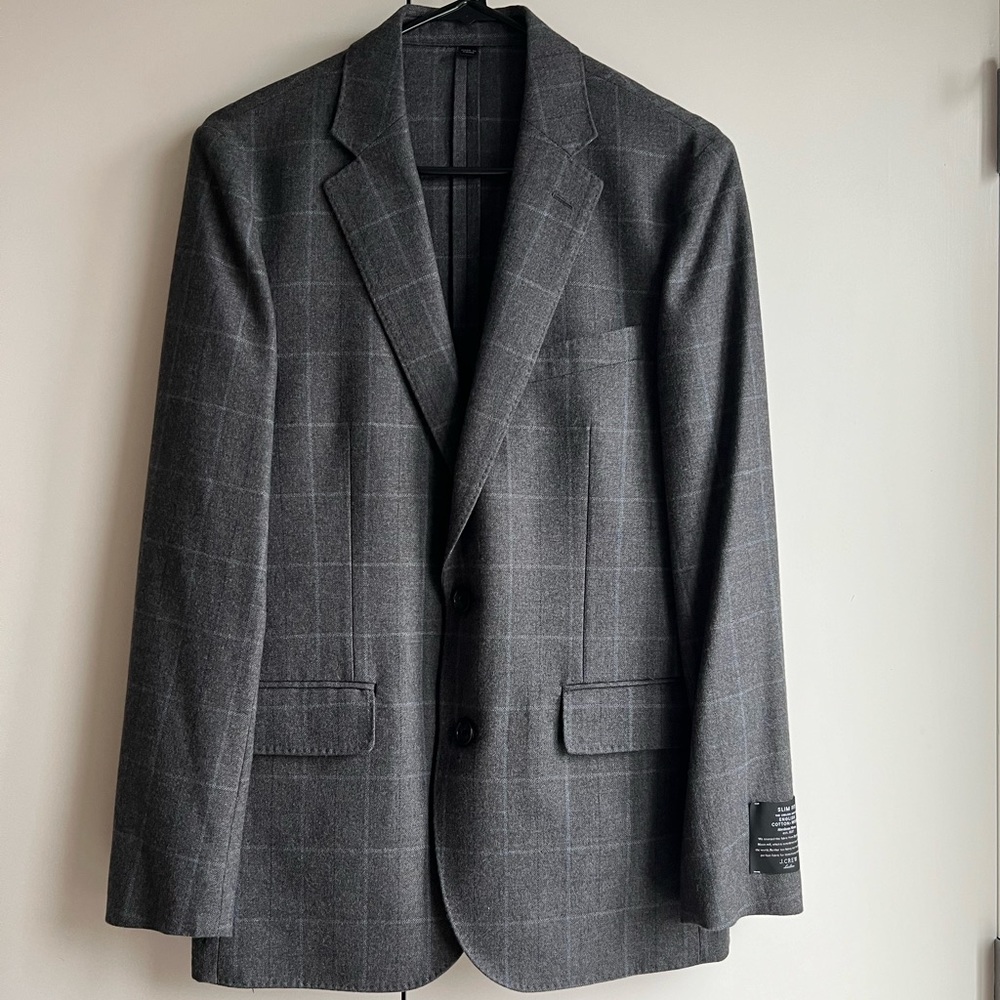 J. Crew Men’s Ludlow Suit (36S, 30W30L) with Shirt (Small)